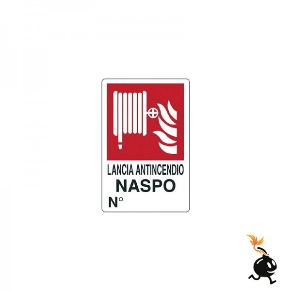 00433 - CARTELLO SEGNALETICO - LANCIA ANTINCENDIO NASPO NUMERO
