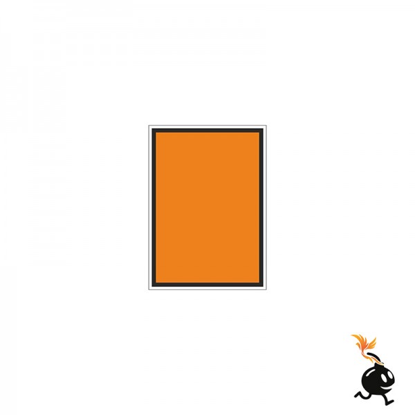 00399 - CARTELLO SEGNALETICO - PERICOLO ARANCIO NEUTRO