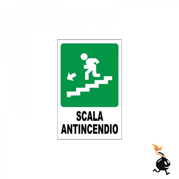 00328 - CARTELLO SEGNALETICO - SCALA DI EMERGENZA MODELLO