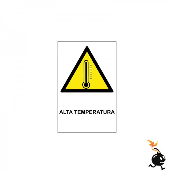 00170 - CARTELLO SEGNALETICO - ALTA TEMPERATURA GIALLO