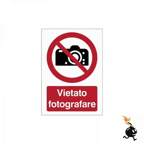 00055 - CARTELLO SEGNALETICO - VIETATO FOTOGRAFARE