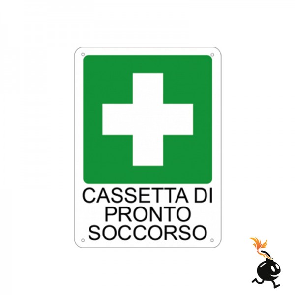 00916 - CARTELLO SEGNALETICO - CASSETTA DI PRONTO SOCCORSO  VERDE