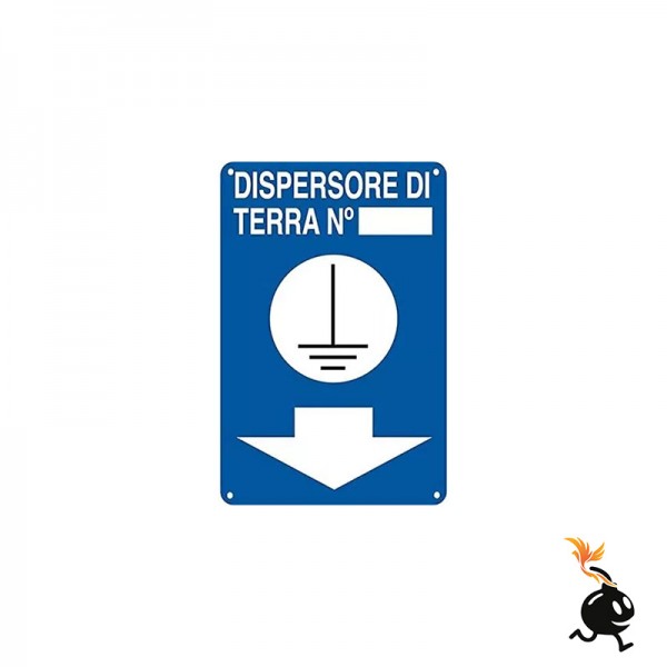 00138 - CARTELLO SEGNALETICO - DISPERSORE DI TERRA NUMERO